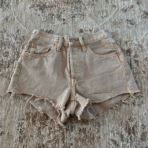 Women's Tan Denim Shorts